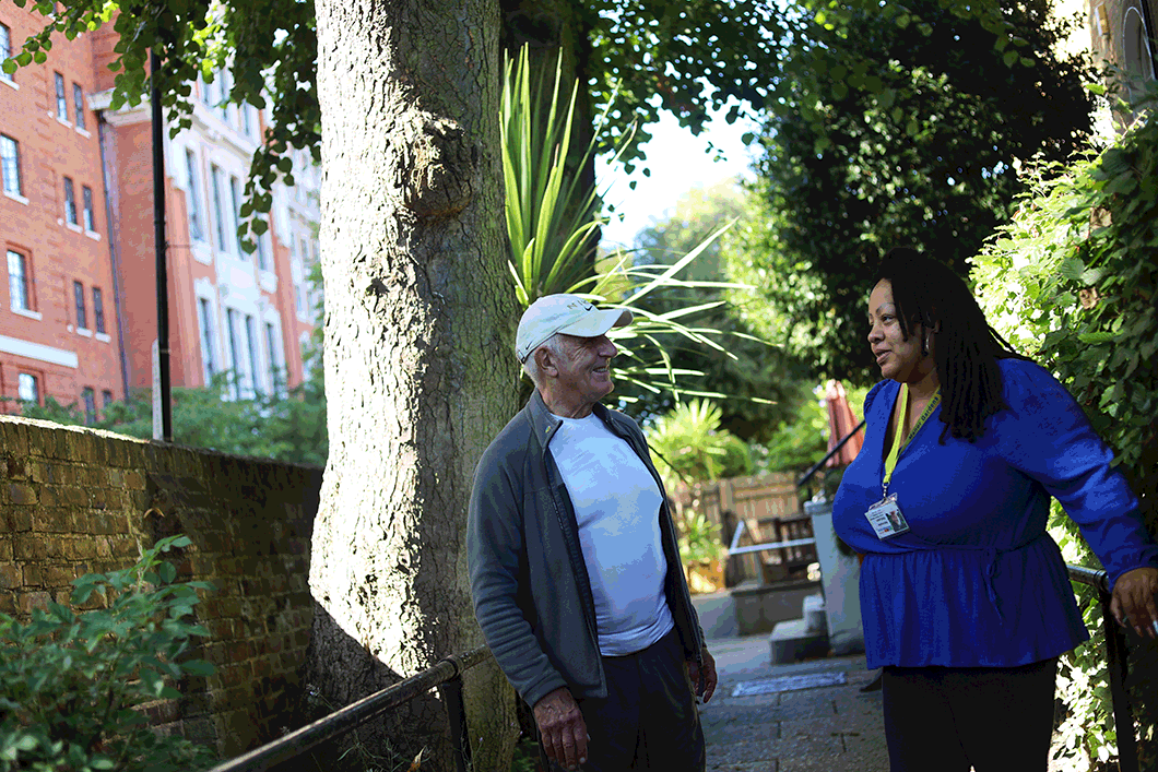 A man talking to a service provider